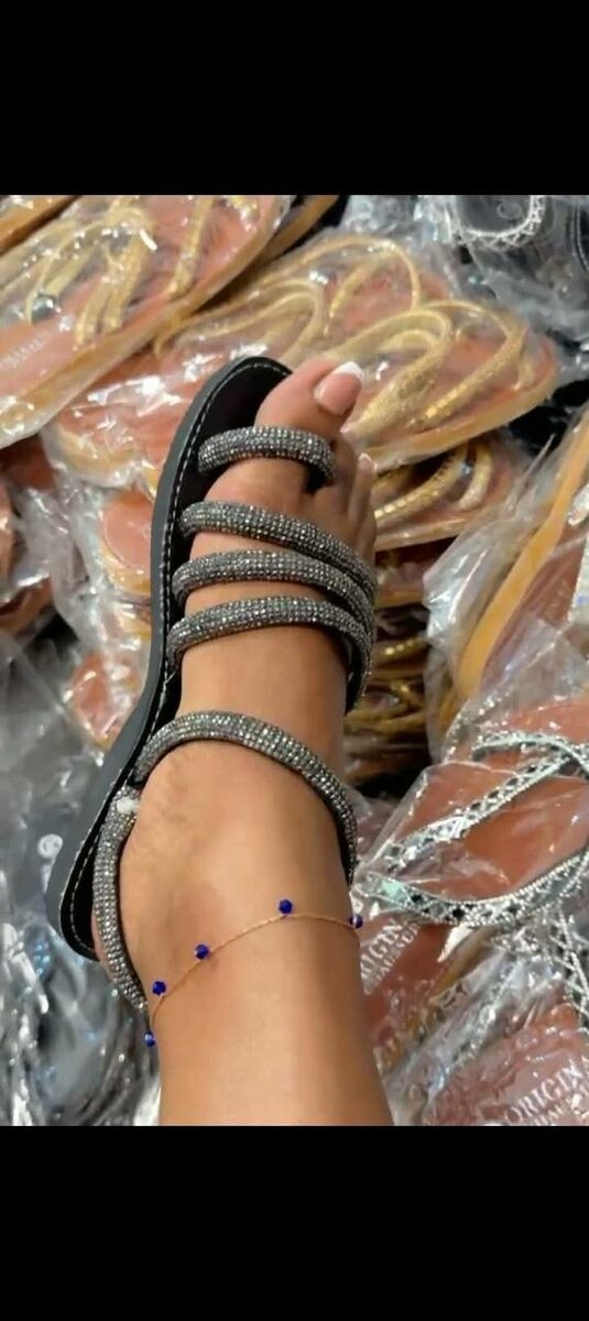 Sandales Femme Brillantes Élégantes