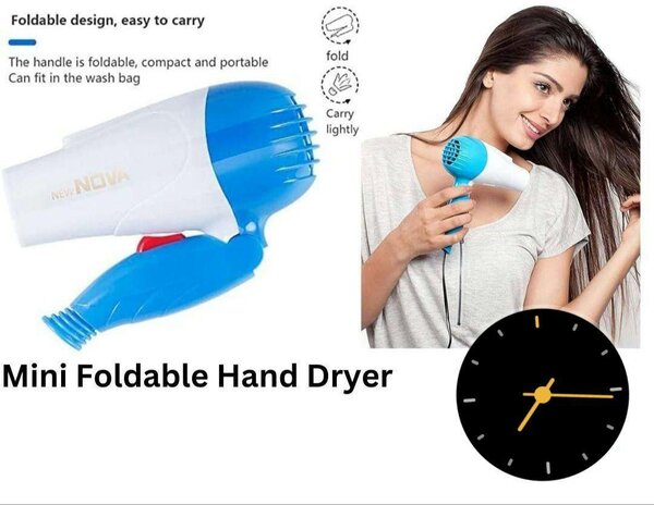 Mini foldable hair dryer