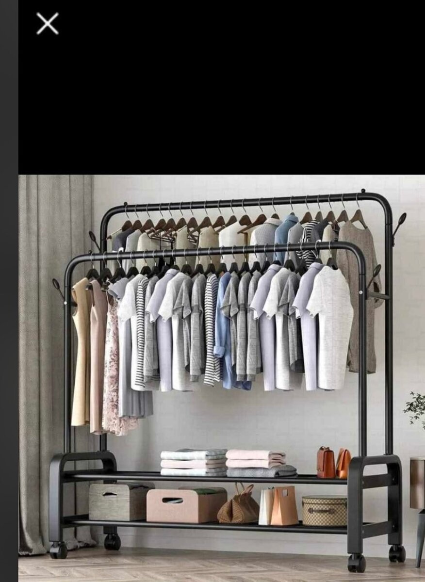 Portant à vêtements double