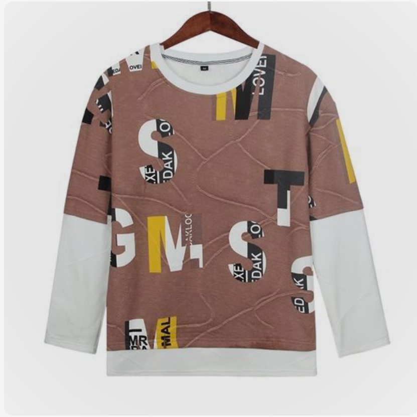 Pull graphique décontracté homme