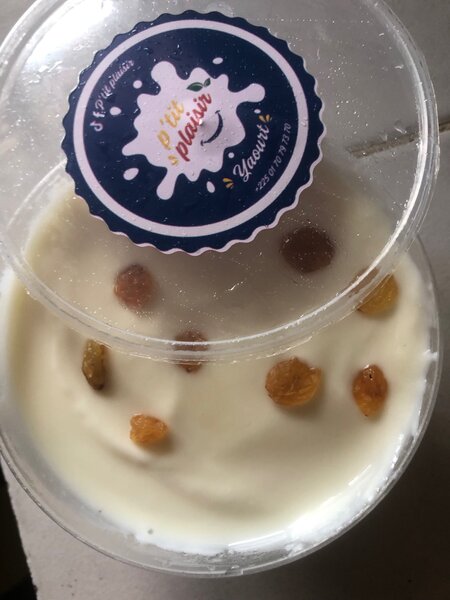 Yaourt au pépite de raisin sec