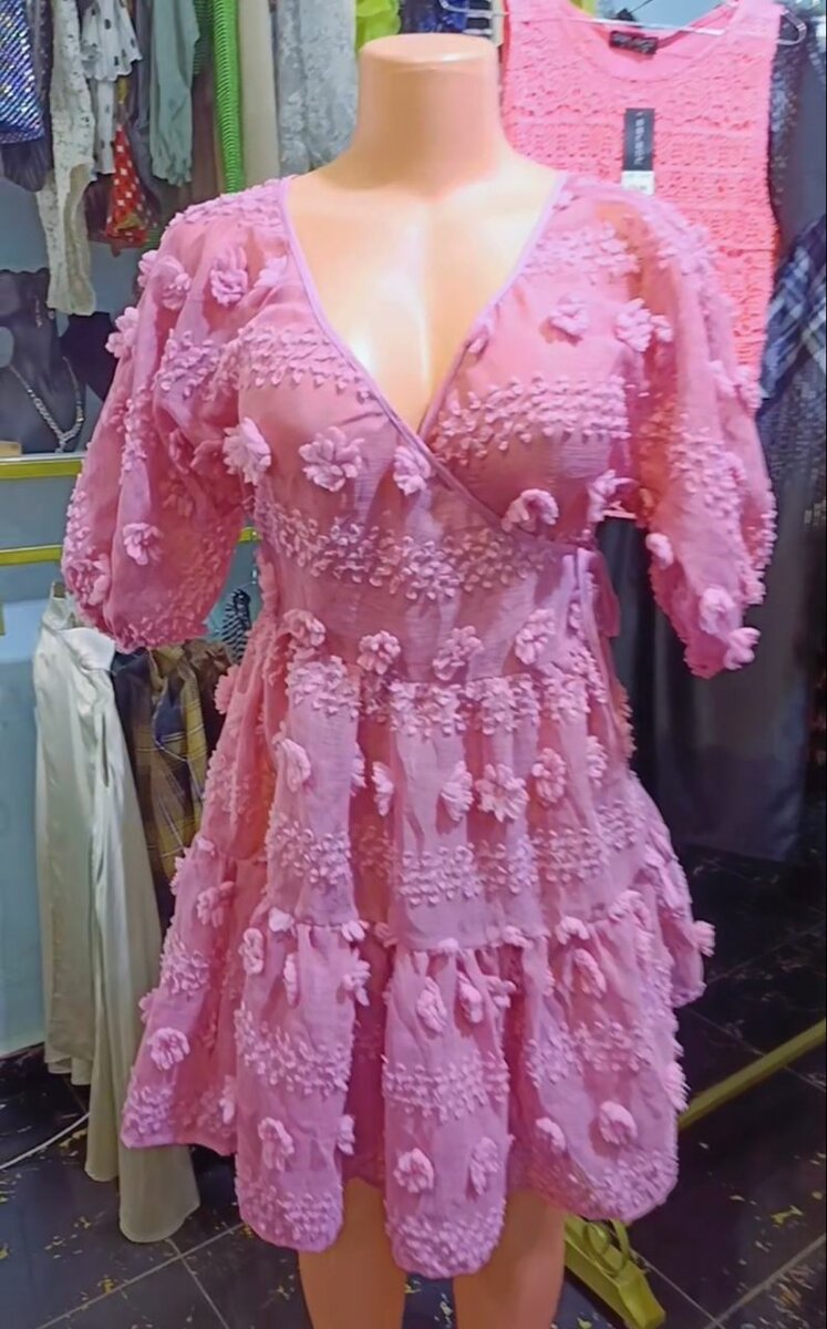 Pink rap dress