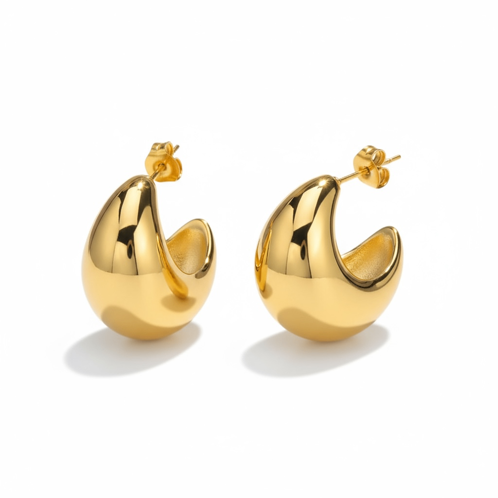 Boucles d'oreilles dorées élégantes