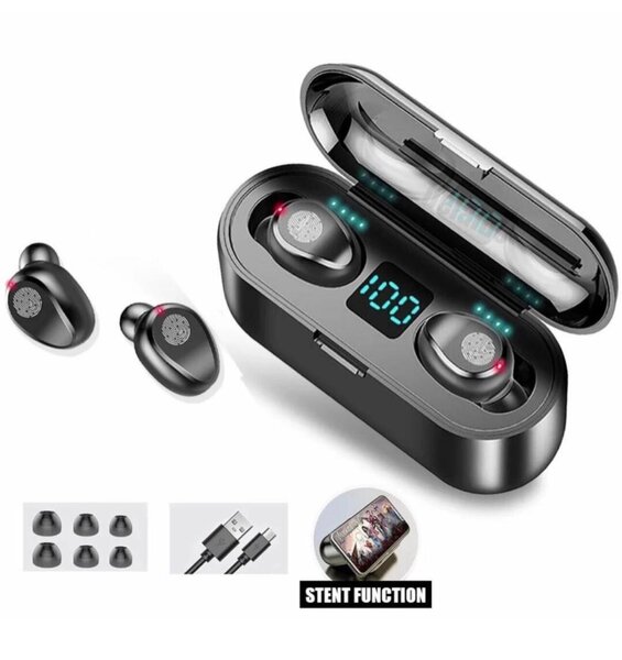 Earbuds with PowerBank F9 Black