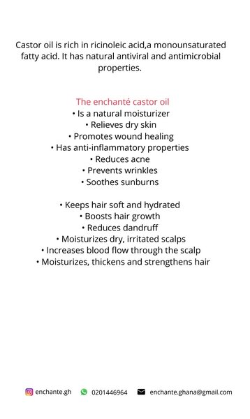 Enchanté castor oil (250ml)