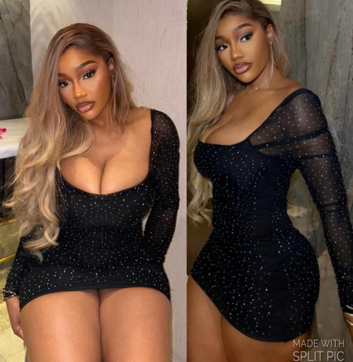 Robe moulante scintillante