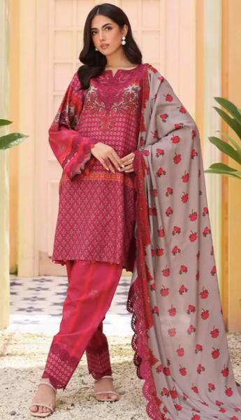 Charizma Sheen - Unstitched Embroidered Linen Shawl Collection 