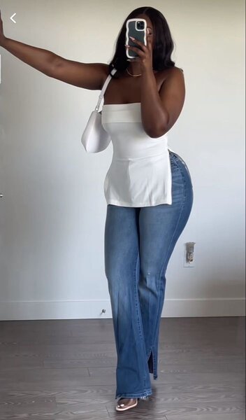 Top bustier blanc élégant