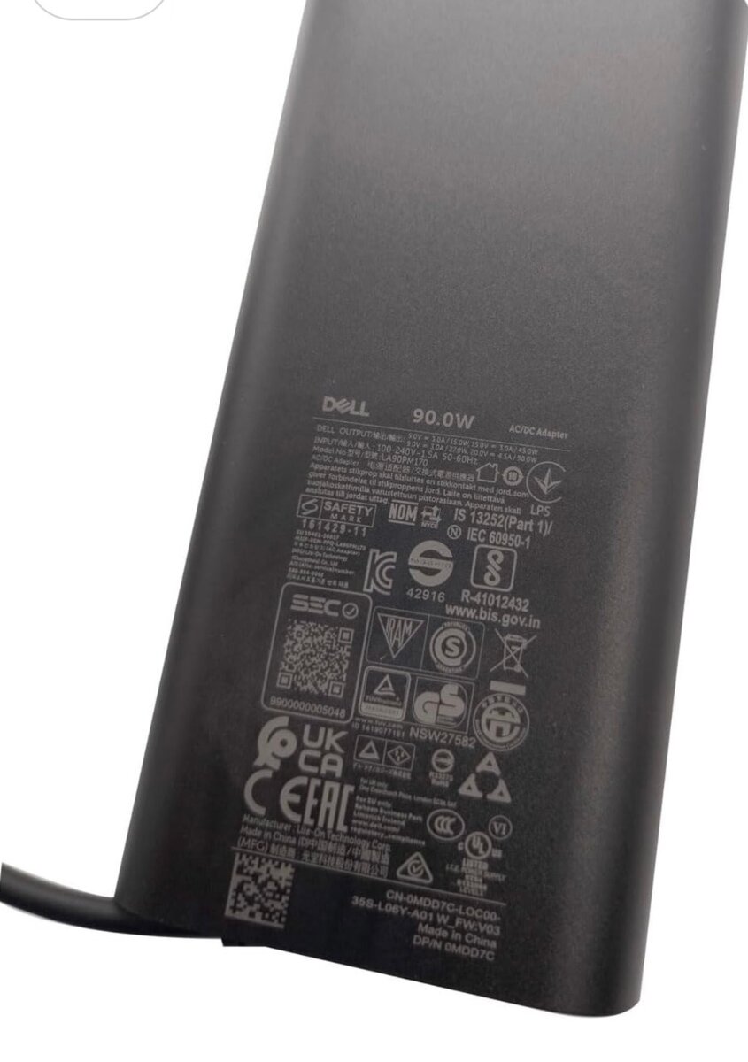 DELL 90W USB Type-C Power Charger Adapter - Black