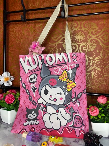 Sac en toile Kuromi kawaii