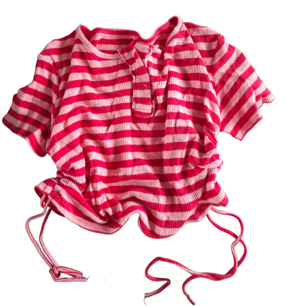 Striped Pink Crop Top