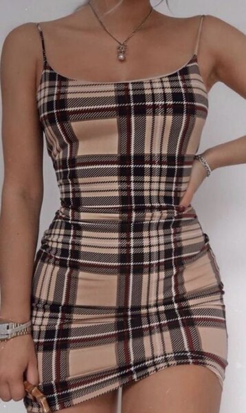 Robe Écossaise Élégante Femme