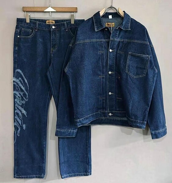 Ensemble veste et jean denim