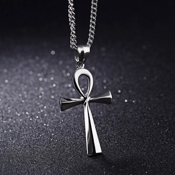 Collier Croix Ankh Doré Argent