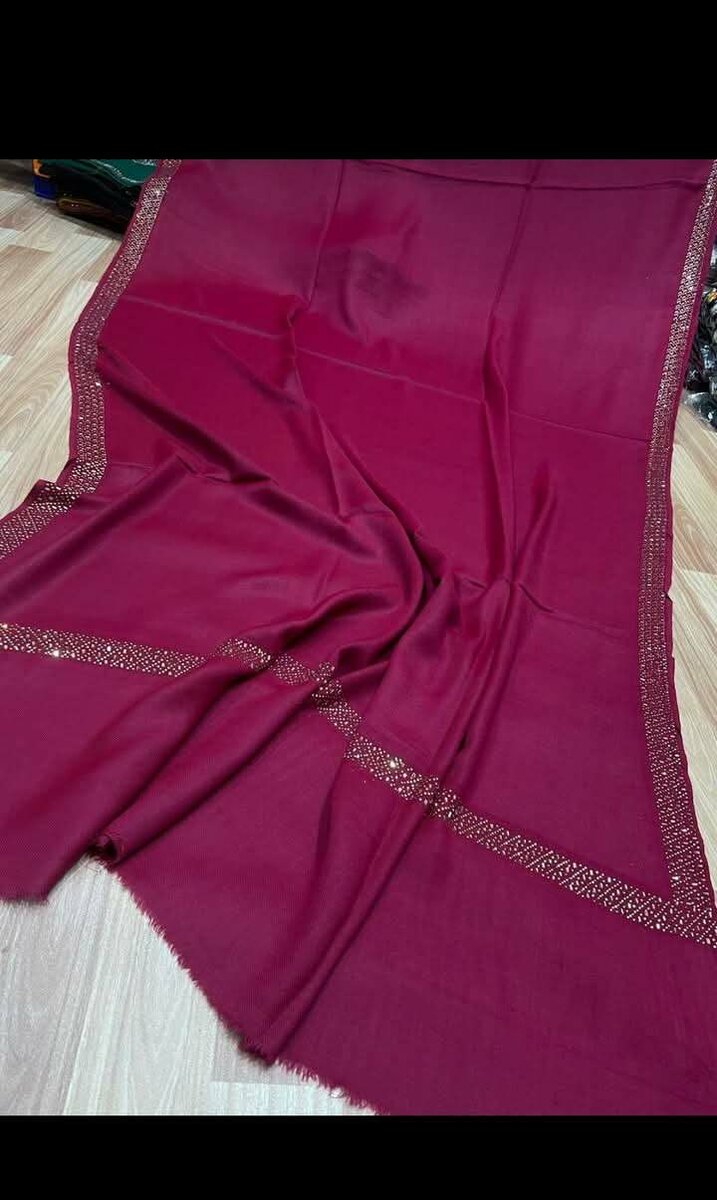 Pearls embellished pashmina shawals