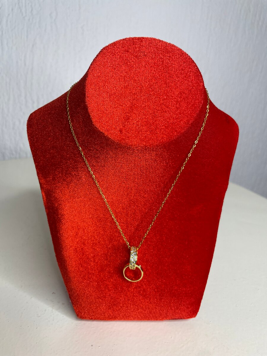 Collier élégant en argent et or