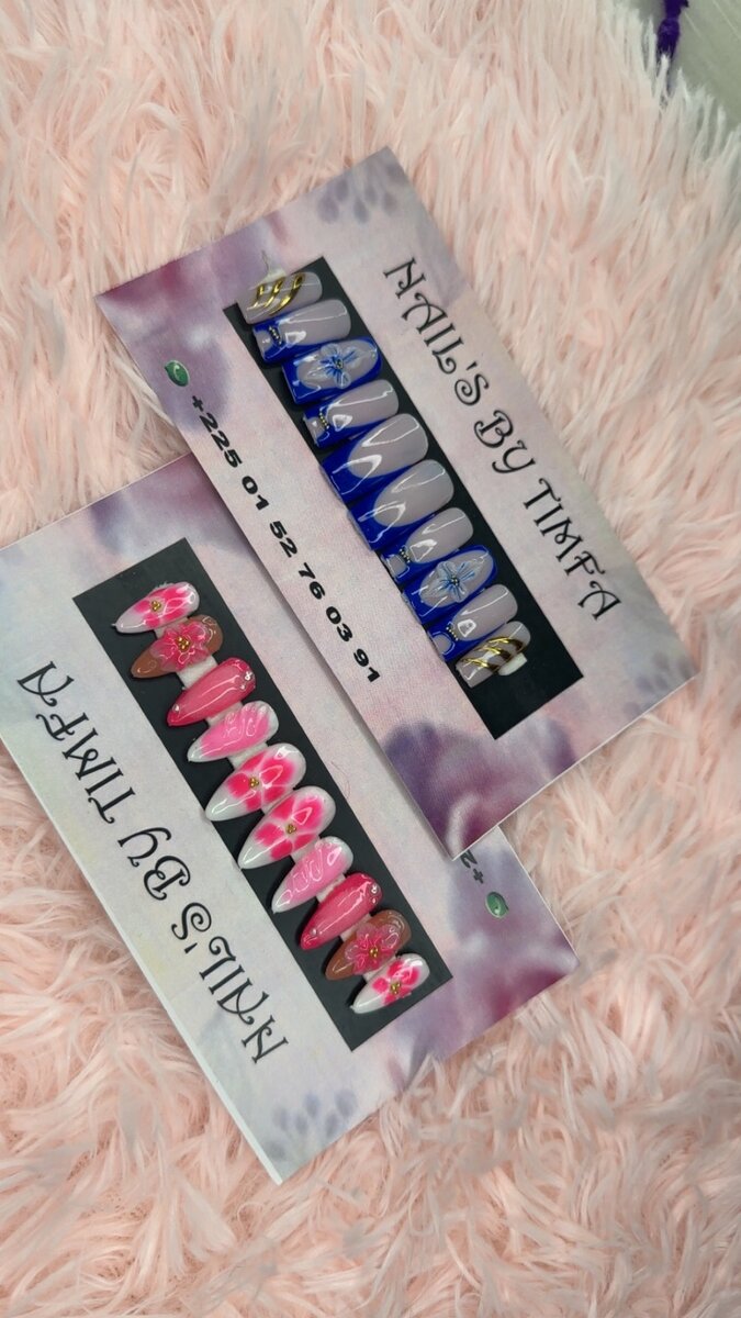 Ongles Faux Artistiques Colorés