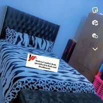 custom made bed with a high base