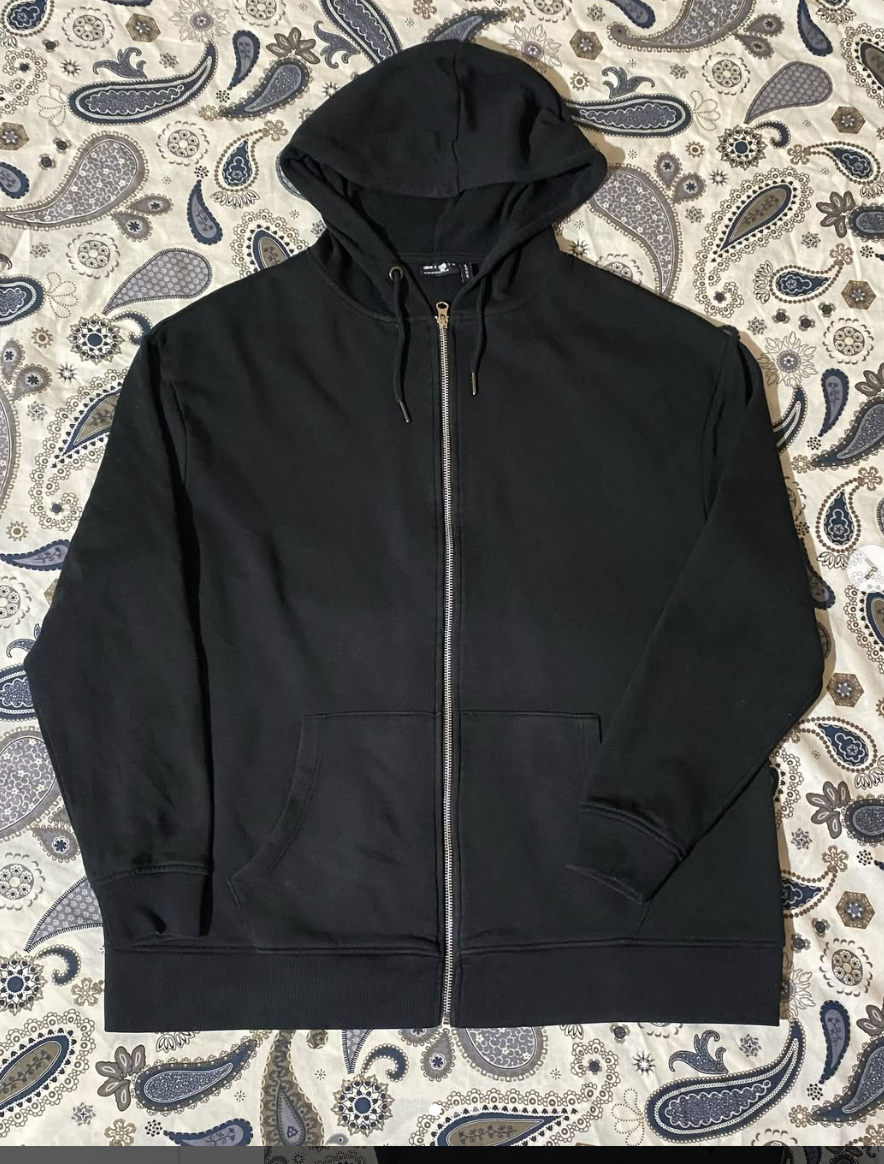 ASOS Design plain black hoodie