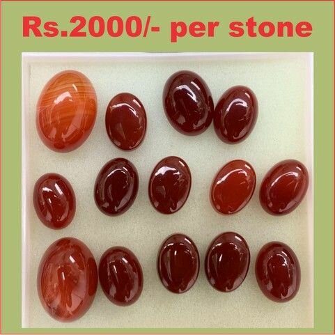 Real Agate Stone / Red Aqeeq / Black Aqeeq
