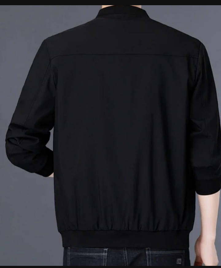 Men's printed Flecces Jacket/1pc !black Collared Style