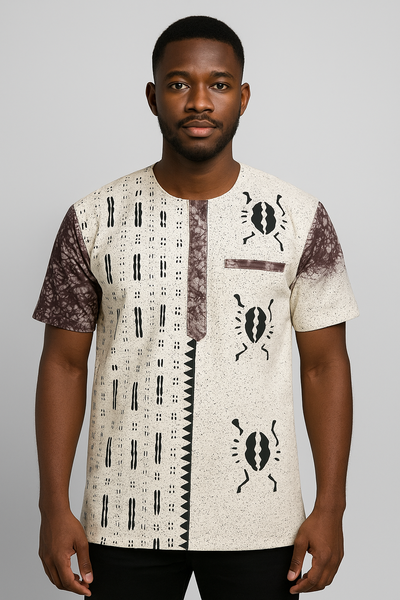 Chemise ethnique imprimé homme