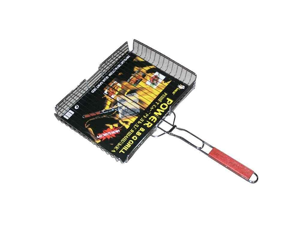 Grille BBQ à poignée bois