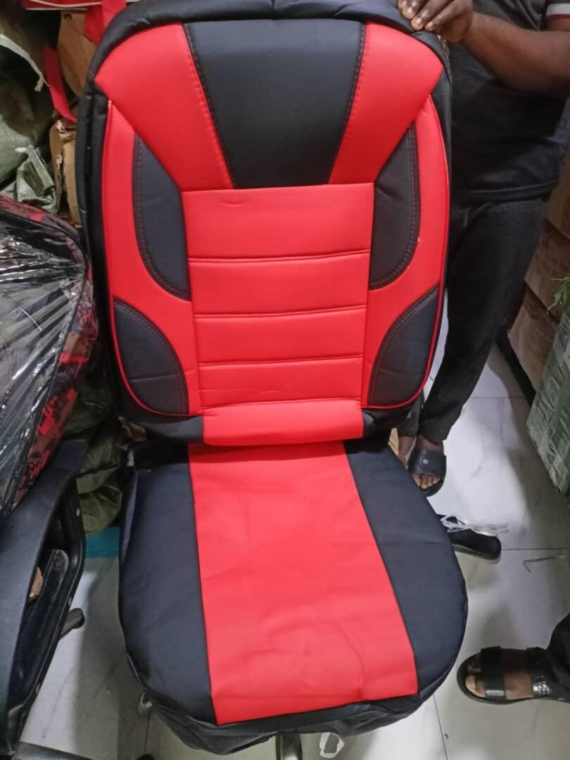 Seat covers red with black