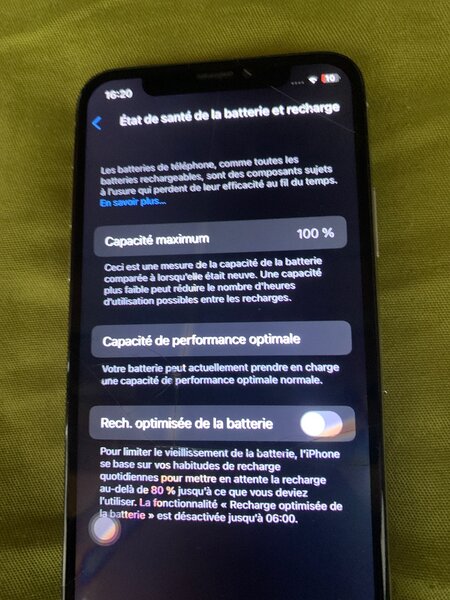 iPhone X ecran fissuré
