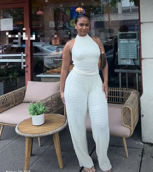 Pantalon lounge texturé femme