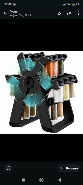 Support à épices rotatif 360°