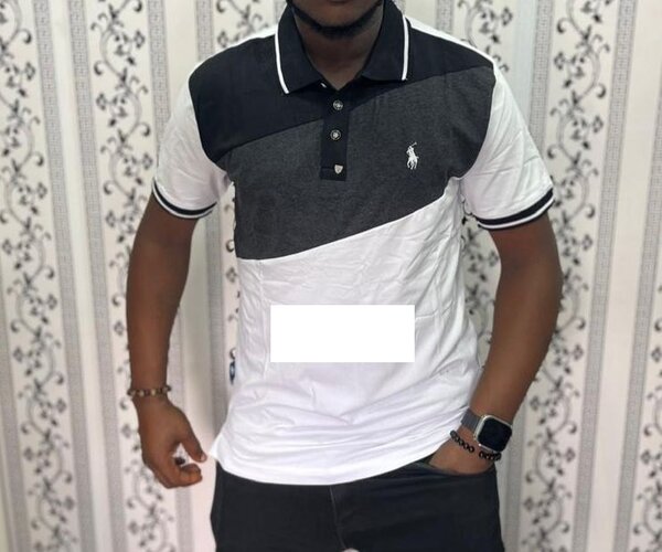 nouveau t-shirt polo pour hommes coton glacé