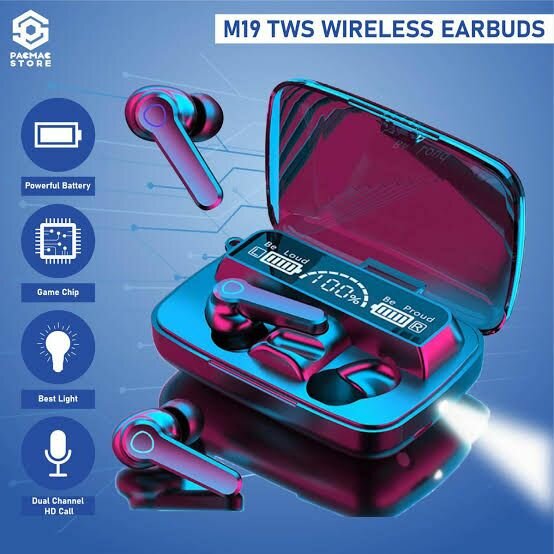 M19 Earbuds TWS Earphone Touch Control Wireless Bluetooth 5.