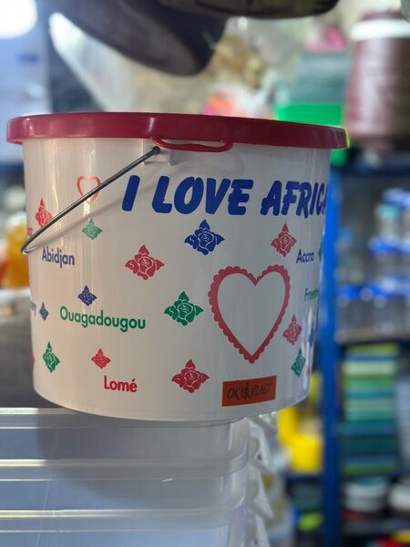 Seau décoratif "I Love Africa"