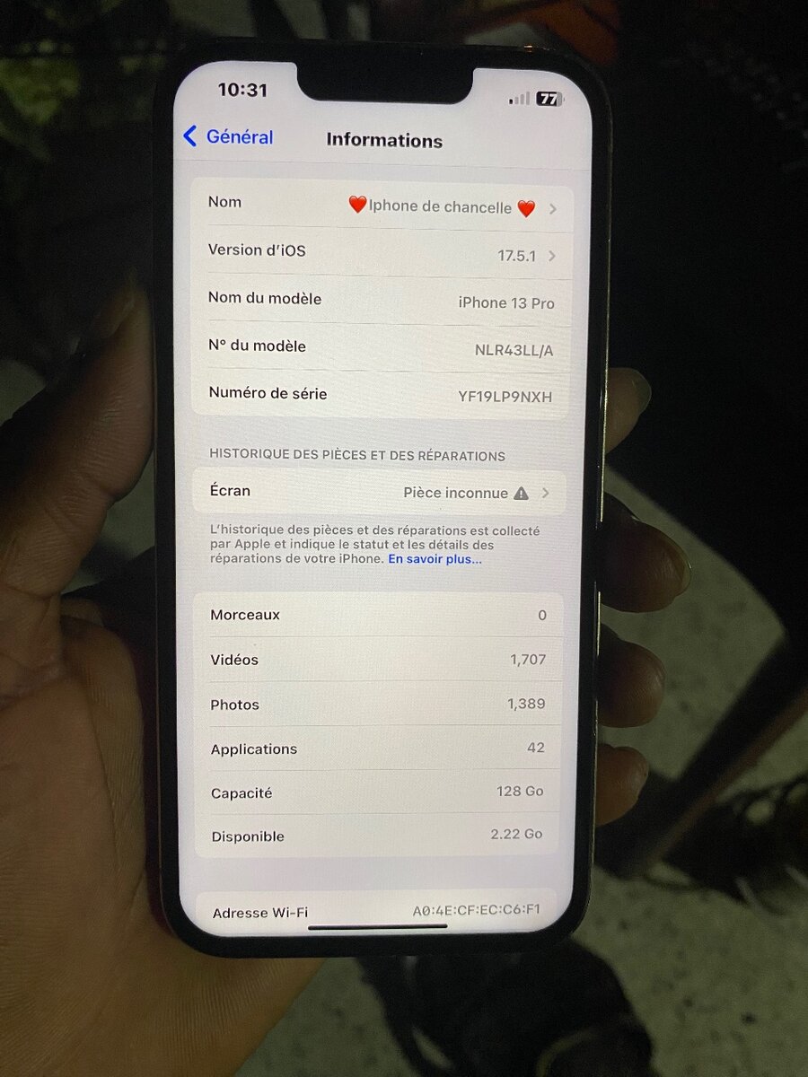 iPhone 13 Pro 128 Go Gris