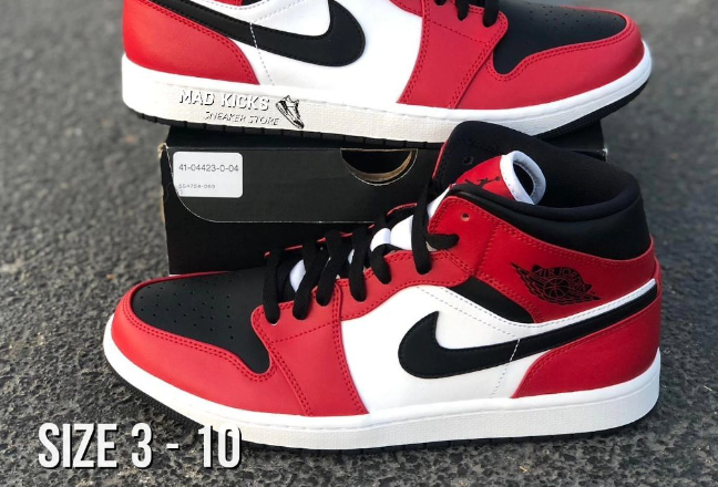 AIR JORDAN red black sneakers