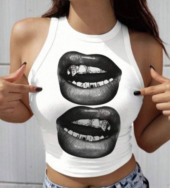 Crop Tops Imprimés Tendance