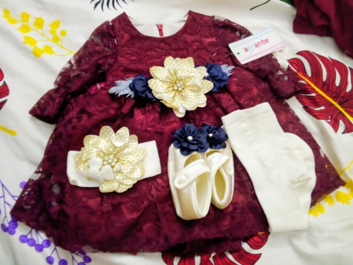 Ensemble Robe Bébé Fleurie