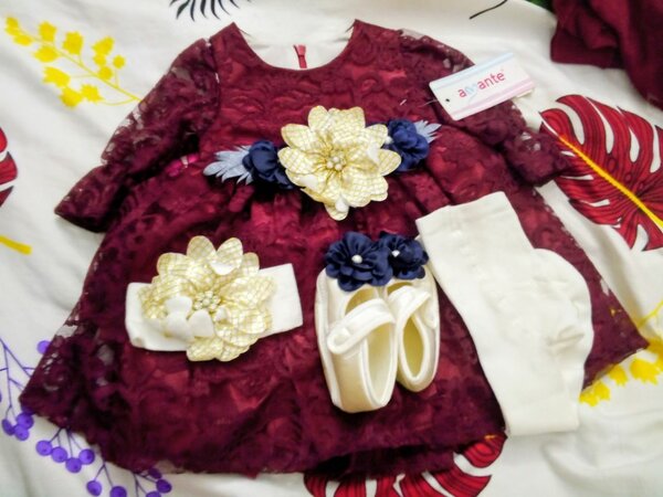 Ensemble Robe Bébé Fleurie