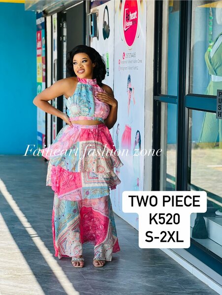Women's set of a top and a long skirt with a print Sizes: S,M,L,XL,2XL