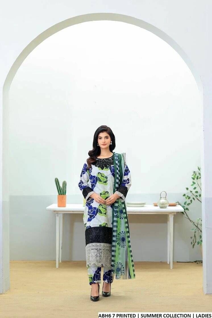 Fabric cotton with digital print duppta