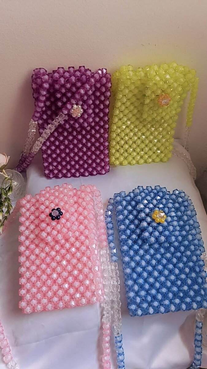Colorful Beaded Phone Bags