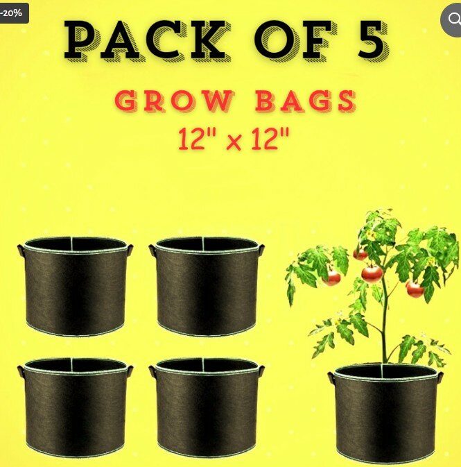 Grow Bags Deal, 12″ x 12″ (Pack of 5)