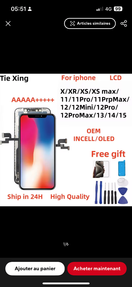 Écran de téléphone