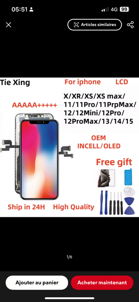 Écran de téléphone