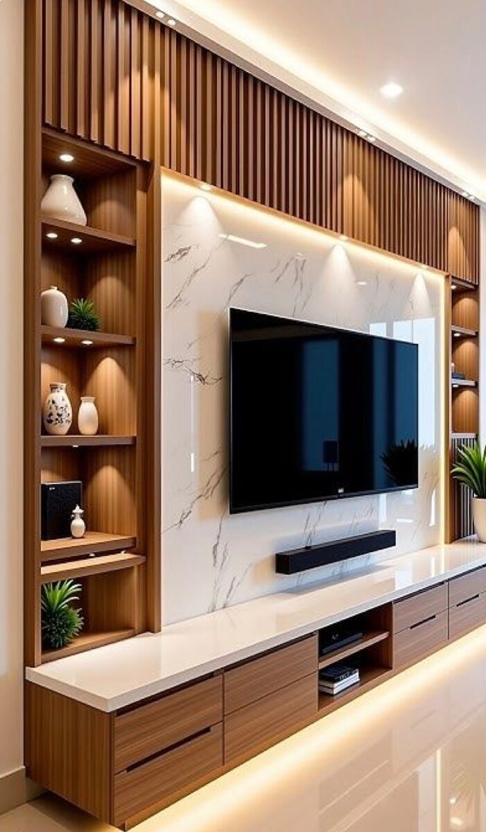 Meuble TV mural moderne