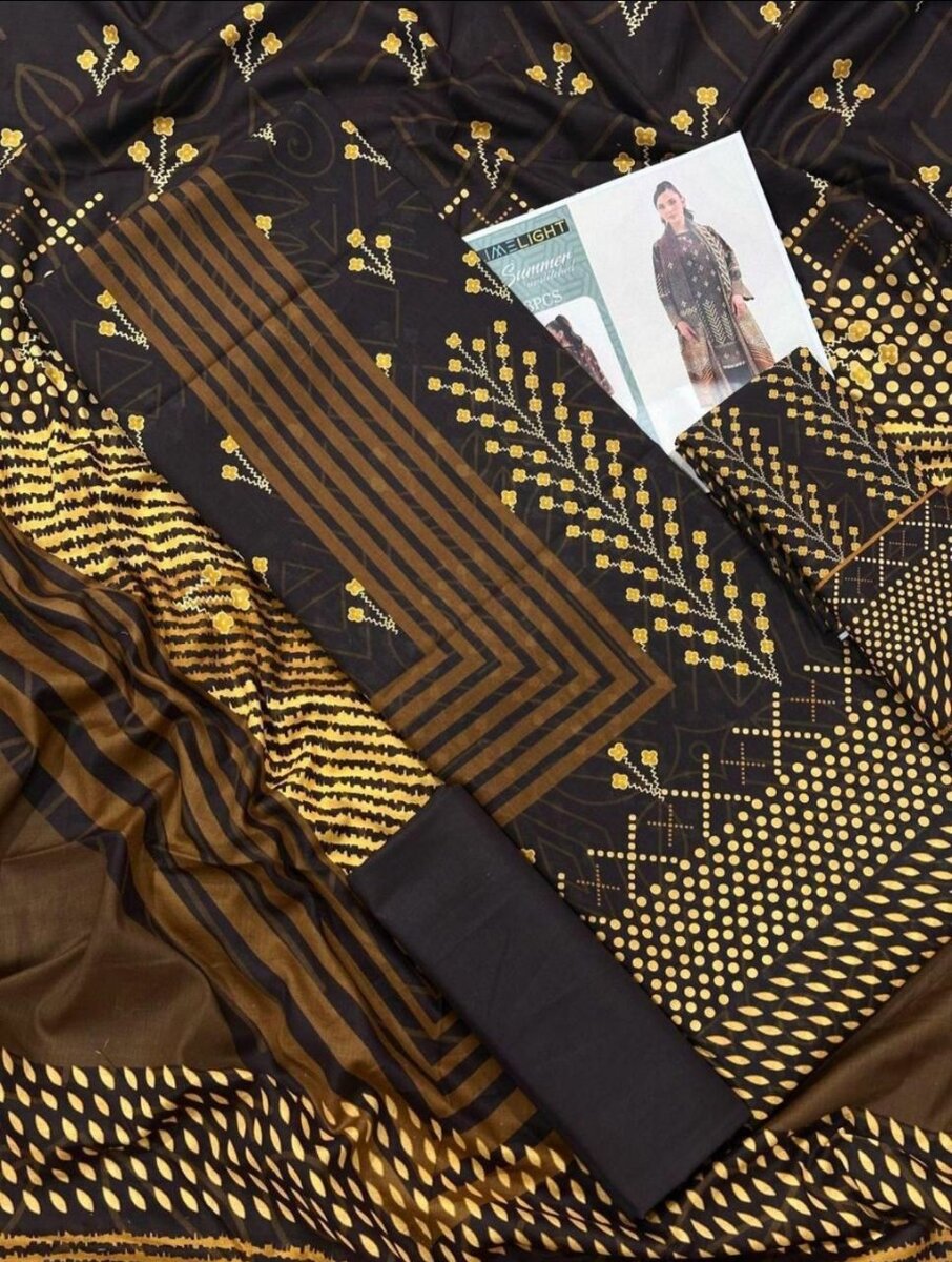 Lady's 3pc Unstich Lawn Suits