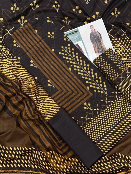 Lady's 3pc Unstich Lawn Suits