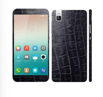 Huawei Honor 7i Black Crocodile Leather Texture Mobile Skin
