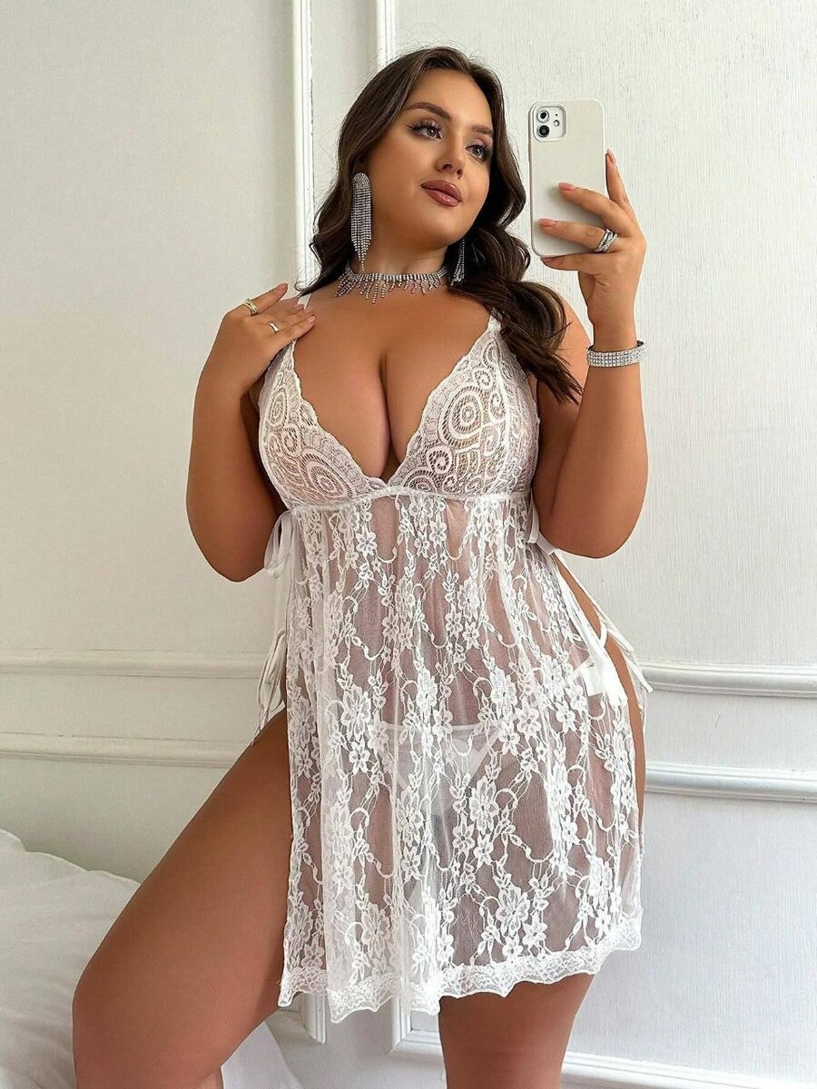 Nuisettes totat dentelle blanc